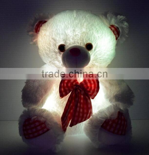 light up teddy bear plush toy/Led teddy bear/cheap teddy lighting bear toys