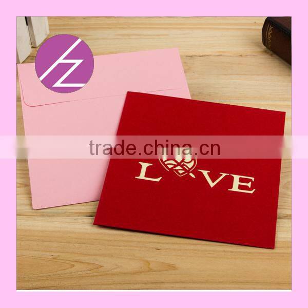 Stereo Heart Shape 3D Wedding Invitation Party Card 3D-2