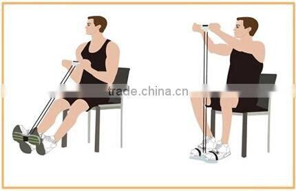 (120505)New Pedal Resistance Bands Slimming Fitness Wall Pulley Yoga Rope Latex Home Gym