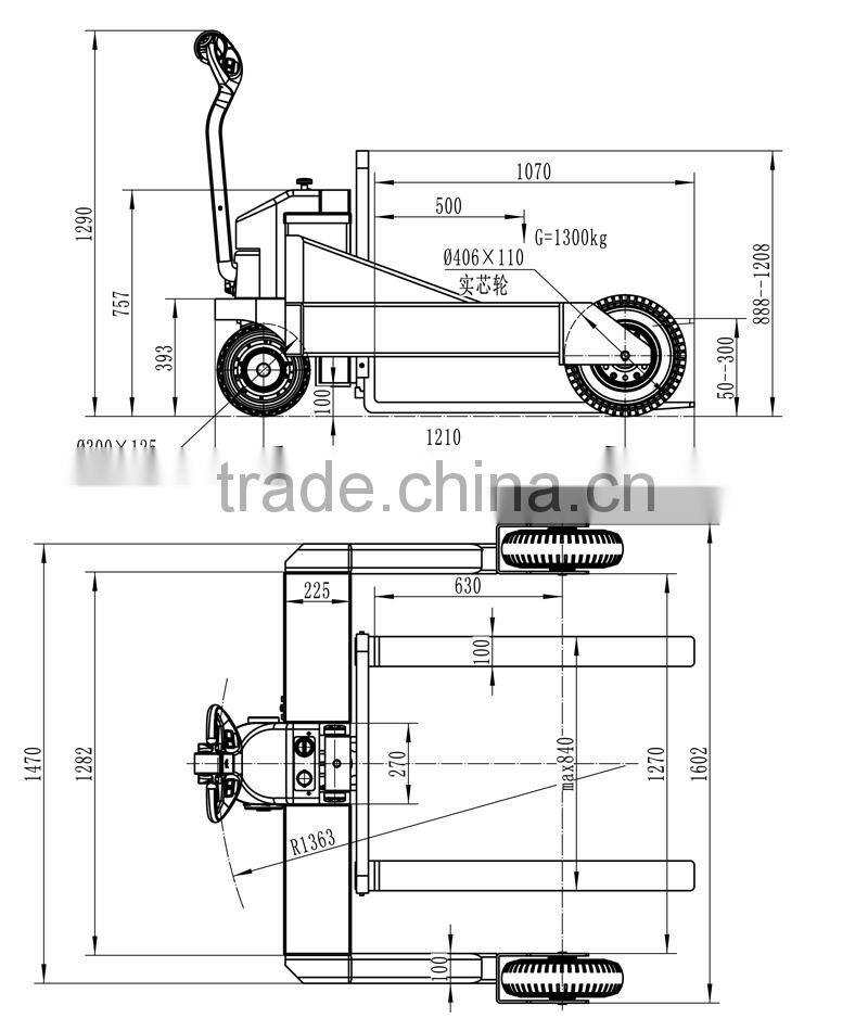 2014 shanye electric pallet stacker rough terrain lift trucks