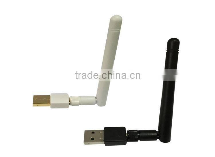 150m usb mini wireless network card ralink rt5370 with high gain antenna