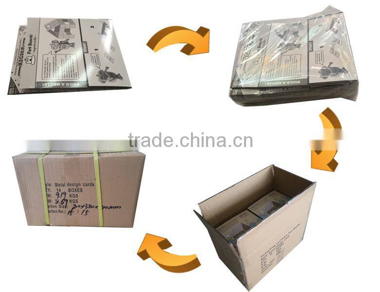 custom building block paper boxes with window and Logo