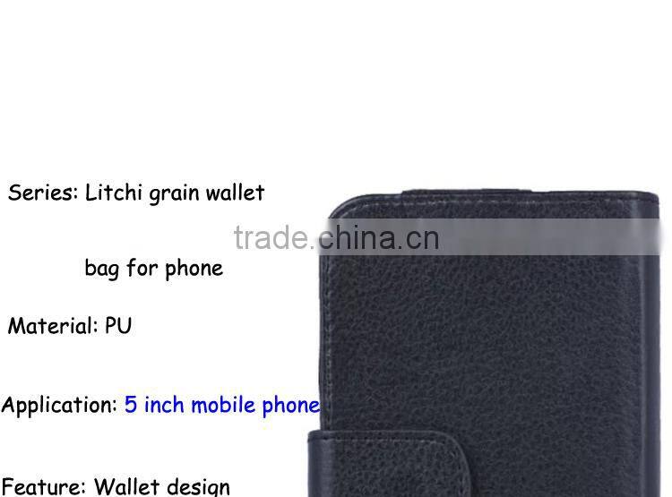 Hot Products For 2016 Sublimation Universal Leather Case Cover For Android 5 Inch Leather Case Slim Phone Cardholder Wallet Case