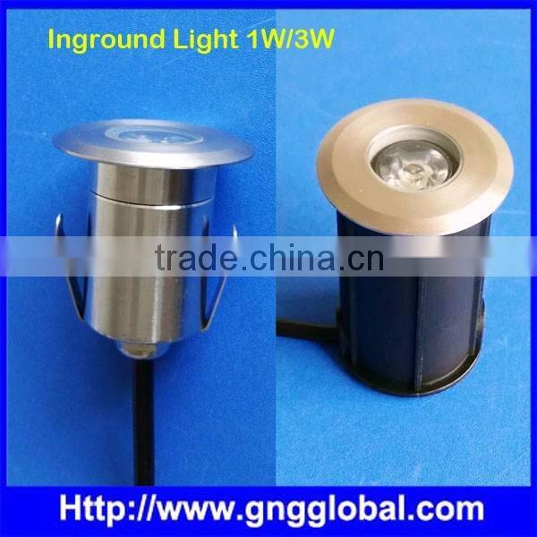 High power outdoor IP67Ground Recessed 1W 3W 12v led inground light