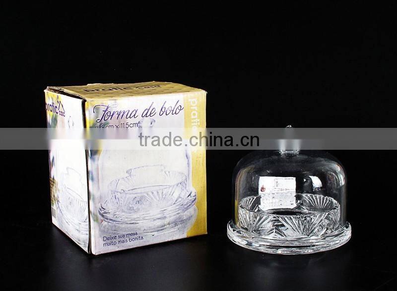 clear glass cake stand and dome and 26cm glass cake dome cover
