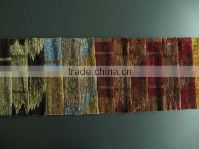 HX06037 chenille jaquard polyester tissu