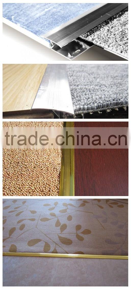 2016 new flooring tiles 6063 aluminium carpet edge trim aluminum carpet transition strips