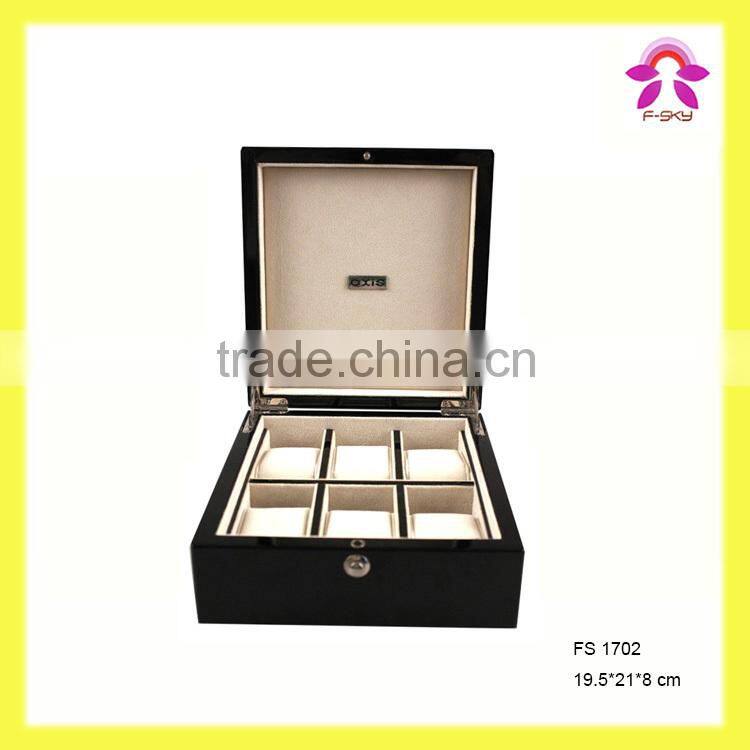 FS1702 Wooden Watch Case Display Storage for Delicate Watches with Cabinet