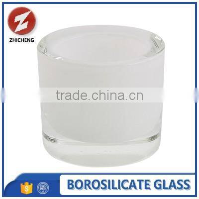 various sizes frosted pyrex glass candle jar