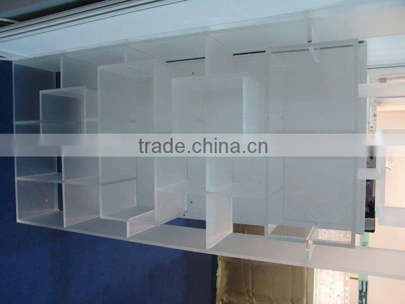 Store and grocery acrylic display shelf