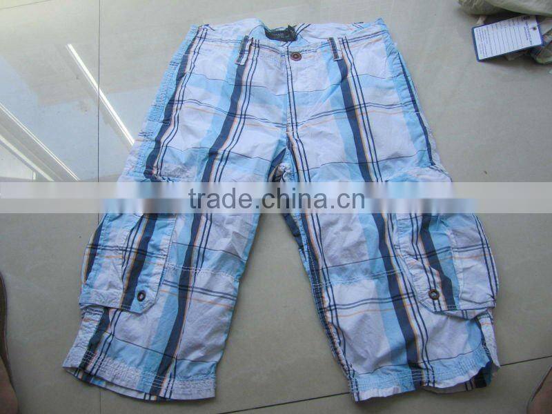 2012 fashion mens cotton Bermuda shorts with many pockets