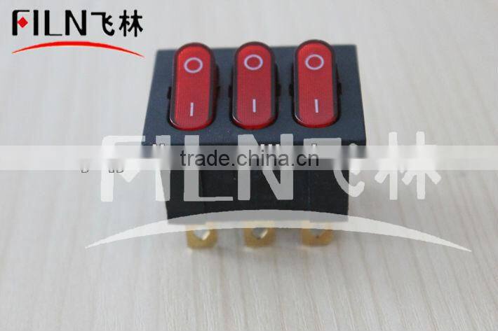 Nylon 9 Pins ON OFF 15A Rocker Switch Panel Mounting