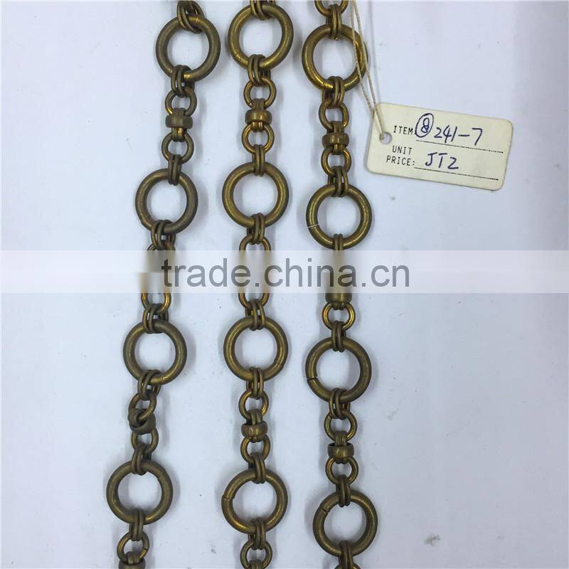Popular decorative brass handmake chain,Square ellipse chain.Clothing chain, waist chain, bag chain, key chain