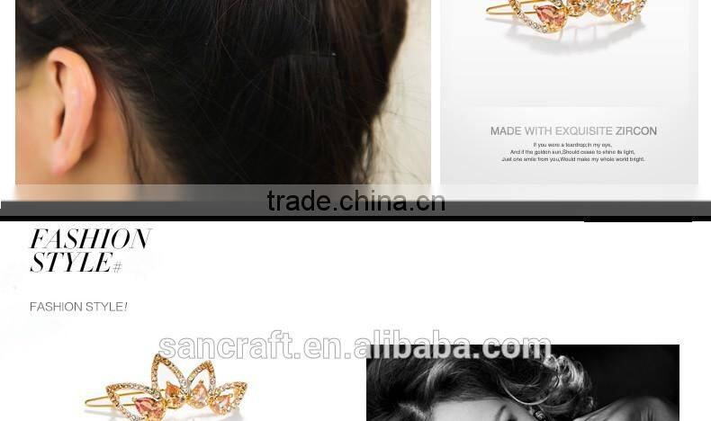 Made in france korean grace crown Austrian crystal hair clip