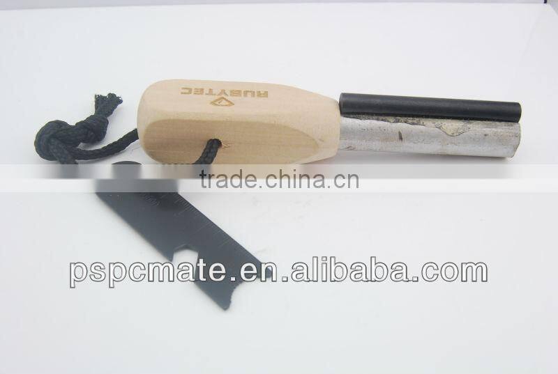 Flintstones Flint Fire Starter Lighter Kit with wooden handle