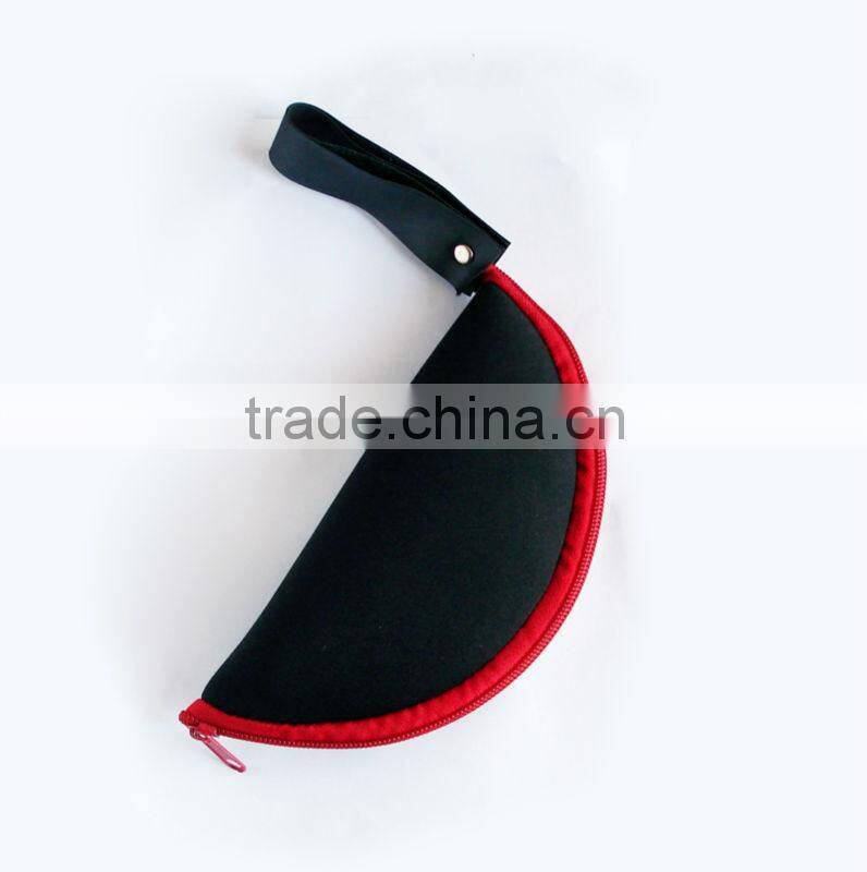 Travel mouse pouch ,round mouse pad with zipper