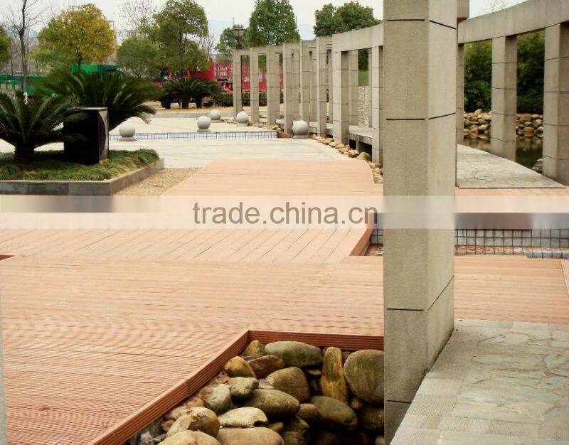 WPC interlocking decking tiles for outdoor wall panel and fence