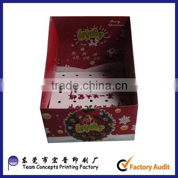 custom retail cardboard corrugated paper display for candy