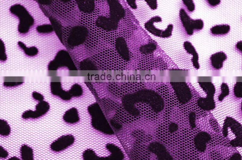 Polyester American Tulle Flocking Fabric for Dress DSN516