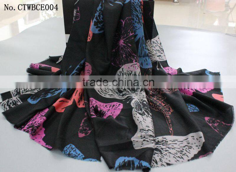 High quality women 100% wool scarf