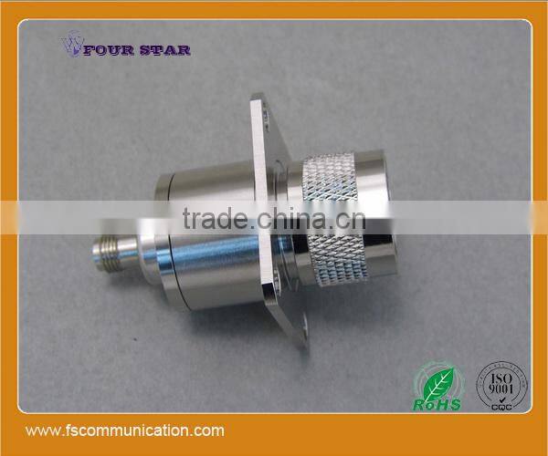 Lightning protector with N male flange to SMA female connector
