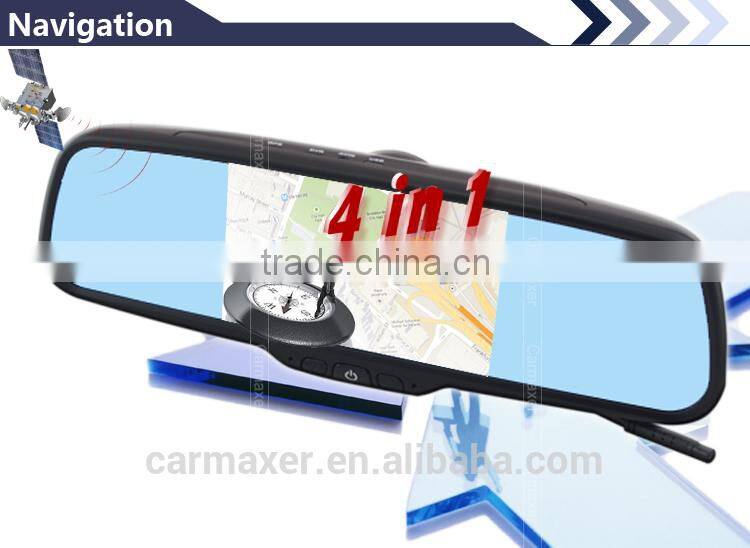 5" Capacitive Screen Android4.0 1080P WIFI car DVR rearview monitor rearview mirror with gps bluetooth camera for special car