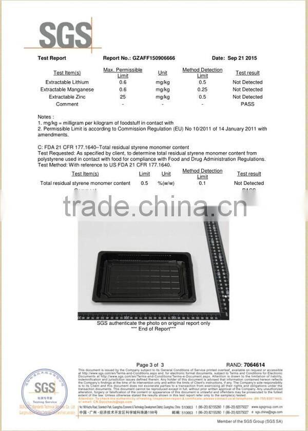 KW-0003 disposable Plastic Sushi Trays Sushi Containers Sushi Boxes Sushi Tray Container With Clear Lid