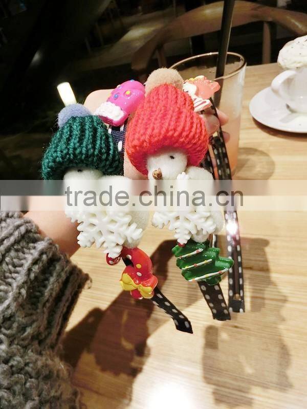 Chrisrmas Bear Headband,Christmas Tree Snowflake Metal Headband