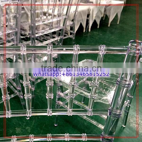 Transparent Crystal Clear Resin Plastic Event Rental Chiavari Chair
