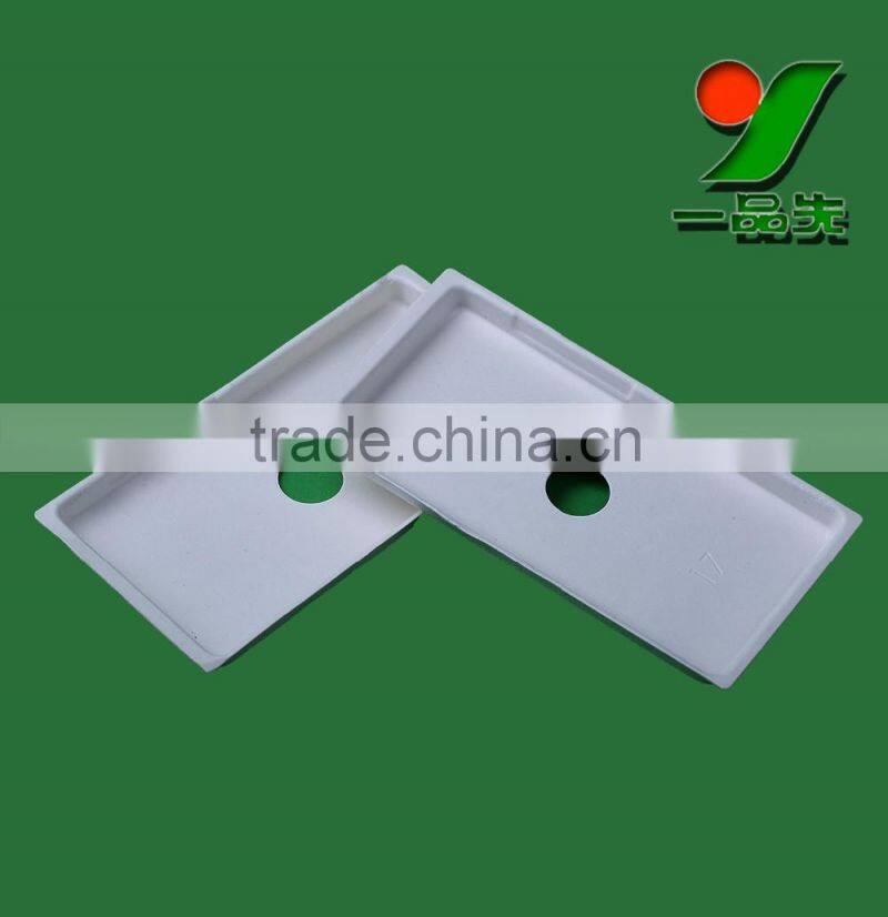Biodegradable Custom Printed Mobile Phone packaging tray ,phone accessories paper molded pulp packaging trays