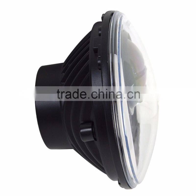 7" H4 LED Light Projector Headlight With White DRL Yellow Turn Signal For Harley Motorcycle , wrangler, TJ, landrover 7inch