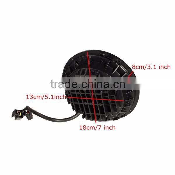 7 Inch Round 12v 24v 40W 3800 Lumens Hi/Lo Beam Cre-e LED Headlights With Halo Ring Angel Eyes DRL For Jee-p Wrangler JK TJ LJ