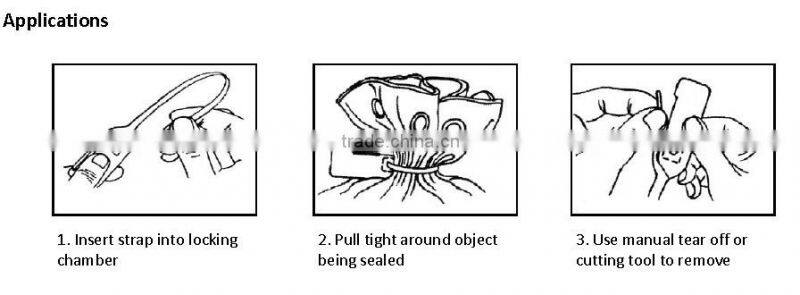 CH307 disposable seal barcoded straps of plastic bag
