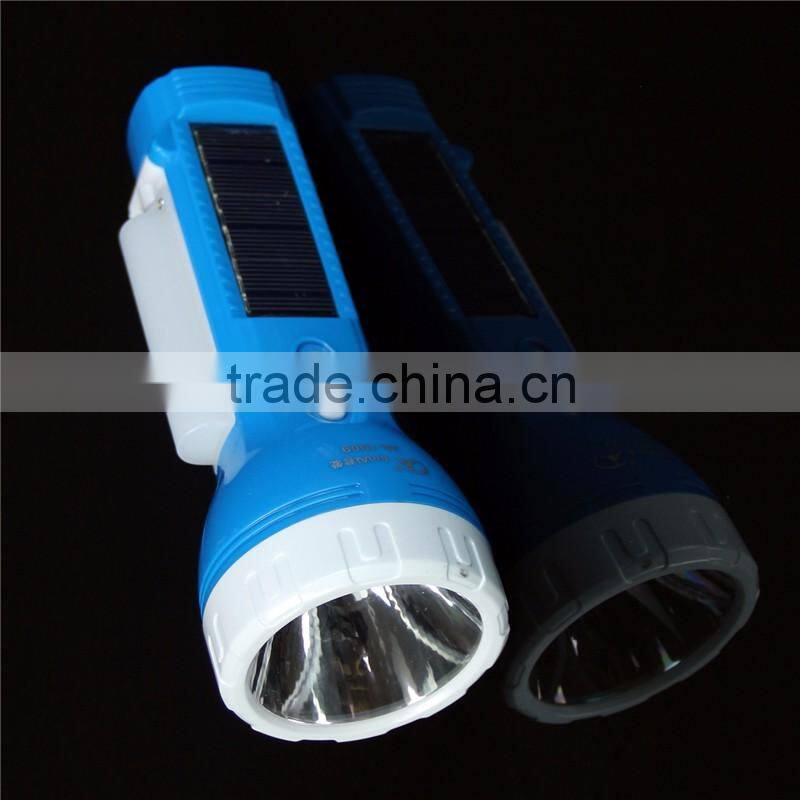 New Solar Led Torch Flashlight Electronic Factory Selling Plastic Flashlight