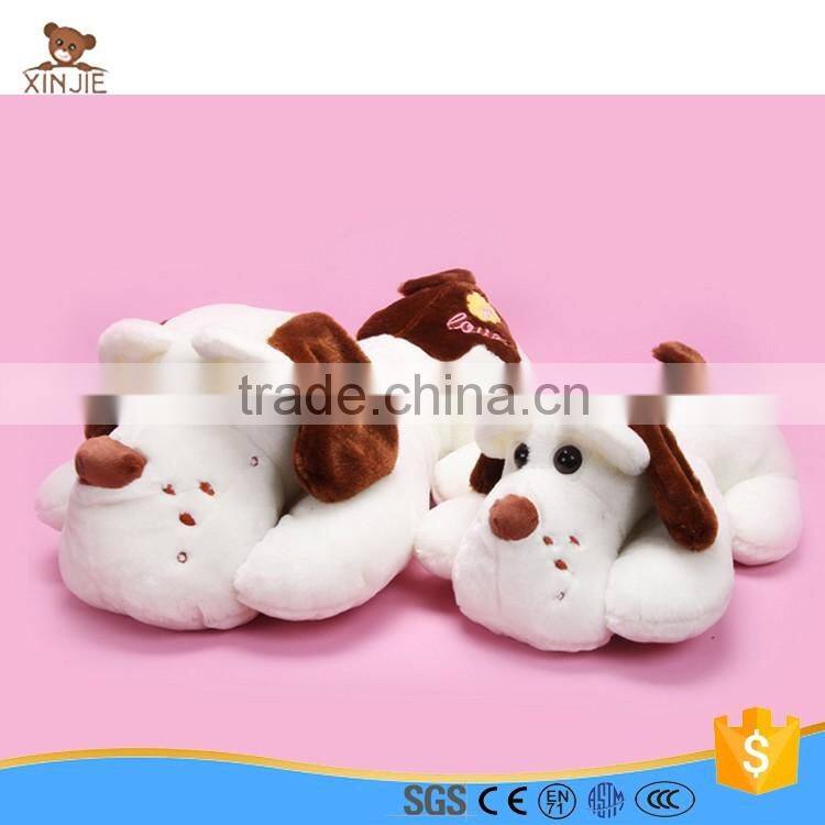 custom plush white lies prone dog toy