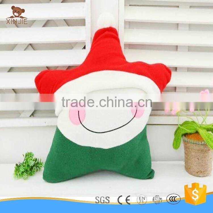 custom star shape christmas santa claus decorative pillow
