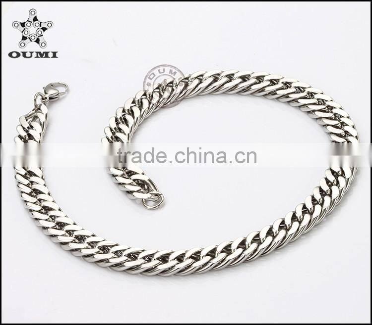 Fashion Metal Chain Stainless Steel Chain Double Curb Chain Necklace Jewelry