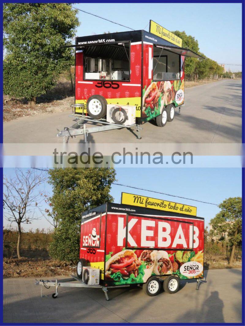 2015 hot sales best quality food cart with logo customzied food cart petrol food cart