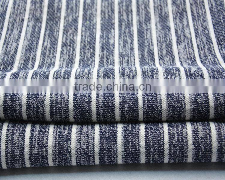 Jiufan Textile Knitted TR Yarn Dyed Fabric Striped Hacci Manufacturer For Clothing