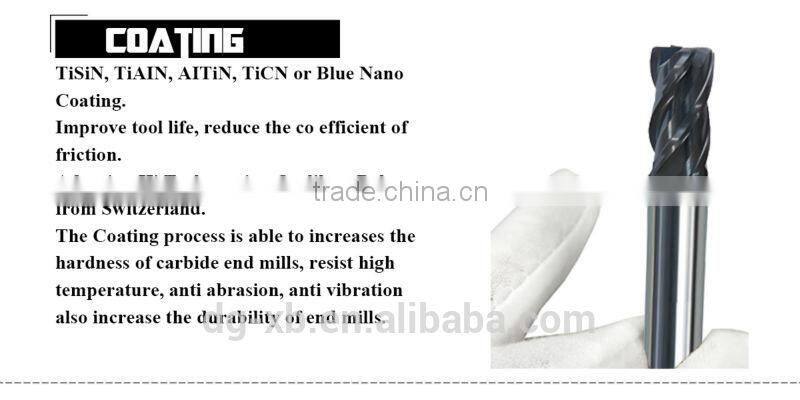 2/4 Flutes cnc tungsten carbide endmill bits