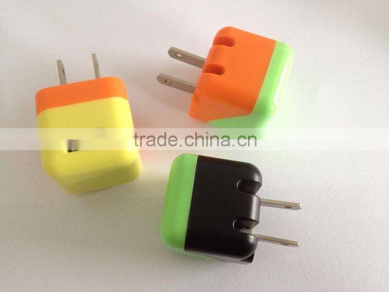 ODM/OEM DC5V1000mA travel charger portable US home charger for smartphone