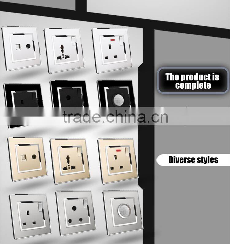 2015 New design BS standard Hotel design double 13A wall socket