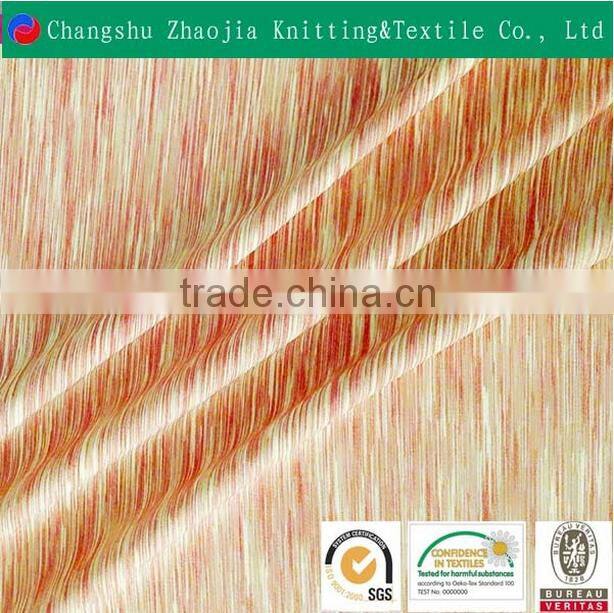 Trustworthy supplier custom ombre dyed poly span single jersey knit fabric for sportswear fabric