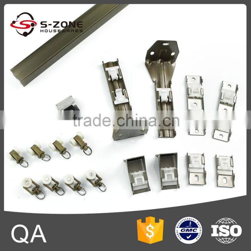 Drapery curtain aluminum wall mounted curtain rail
