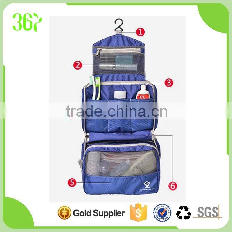 Multi-fonction Waterproof Candy Colour Make up nylon Cosmetic Bag Ladies Toilet Bag