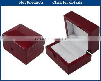 2015 hot fashion luxury wood cufflink box with traditional style