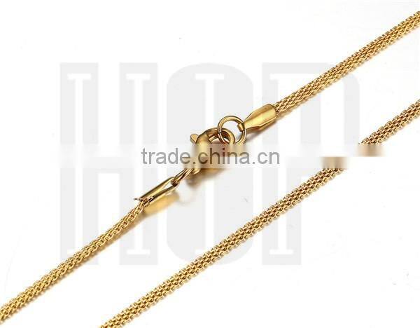 Fashion top sale stainless steel gold mesh chain