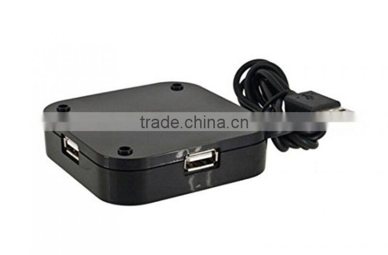 Blue LED Light Mirror Design 4 Port USB 2.0 HUB