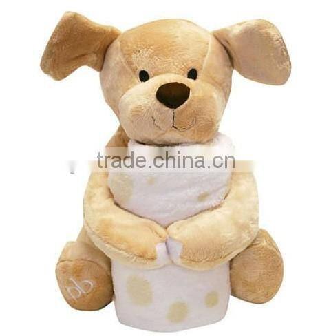 animal shaped blanket/travel kit blanket pillow/baby blanket animal pattern