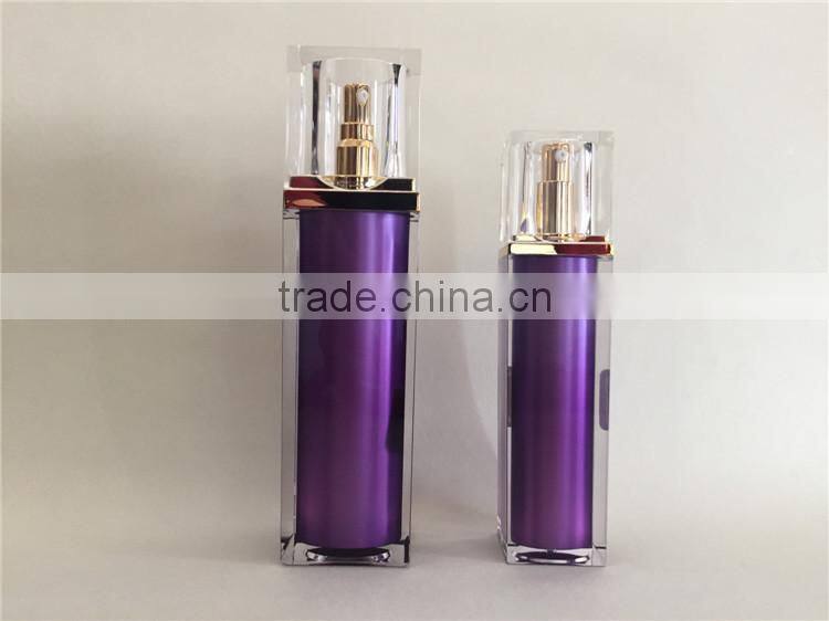 Luxury acrylic square airless spray cosmetic bottle